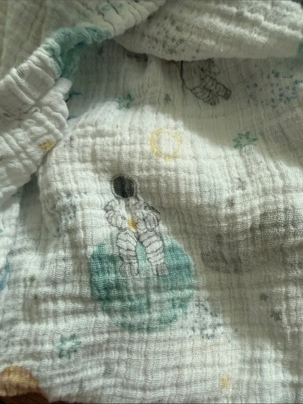 Aden + Anais Muslin cotton Fitted baby Crib sheet - space adventure Print